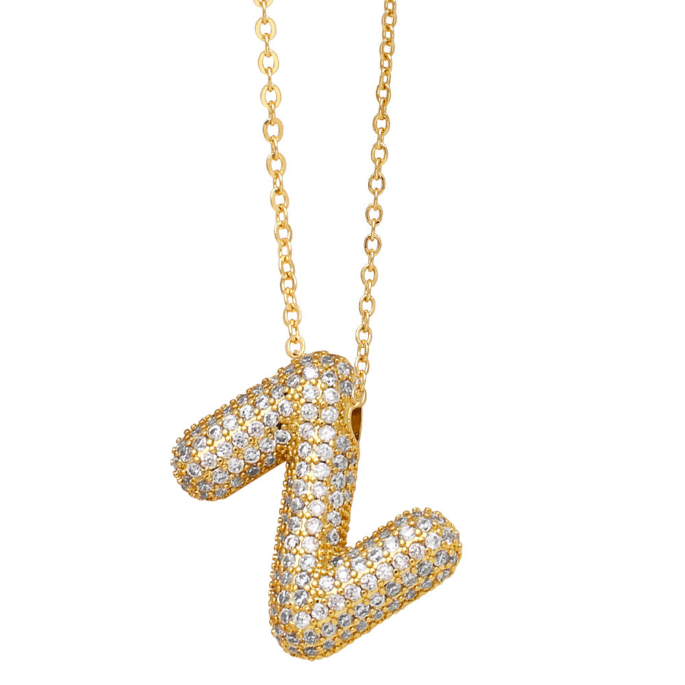 PAVÉ INITIAL NECKLACE