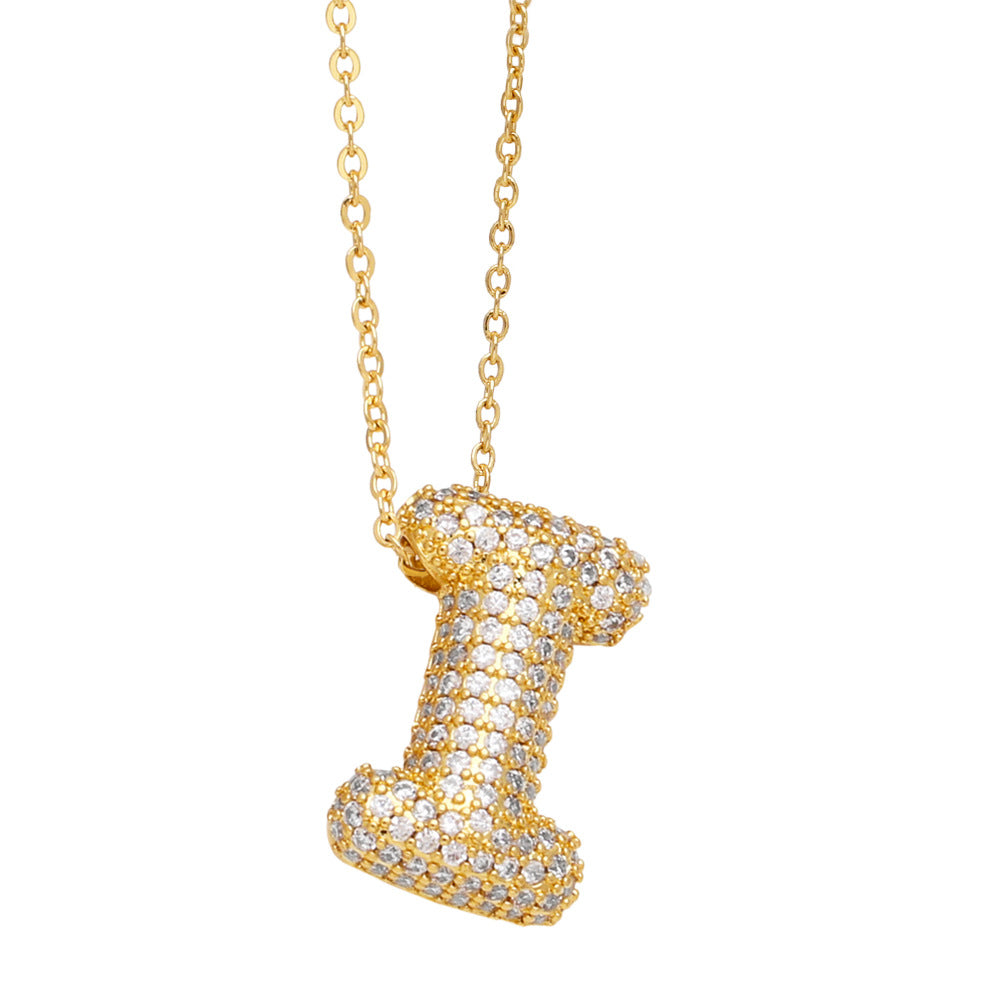 PAVÉ INITIAL NECKLACE