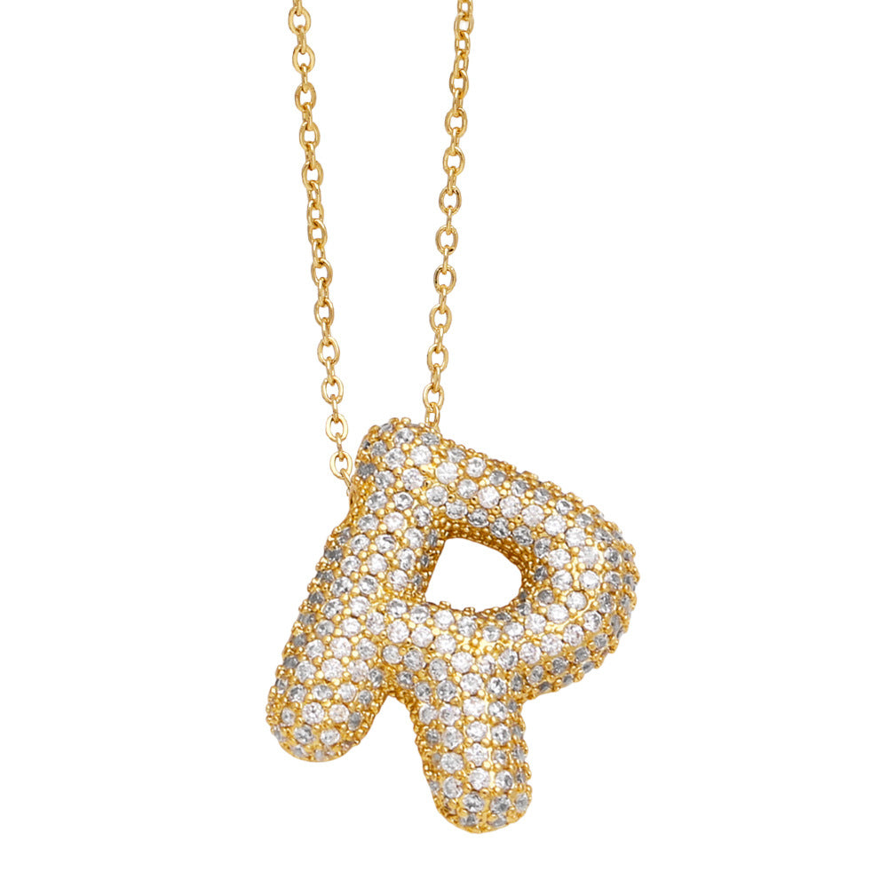 PAVÉ INITIAL NECKLACE