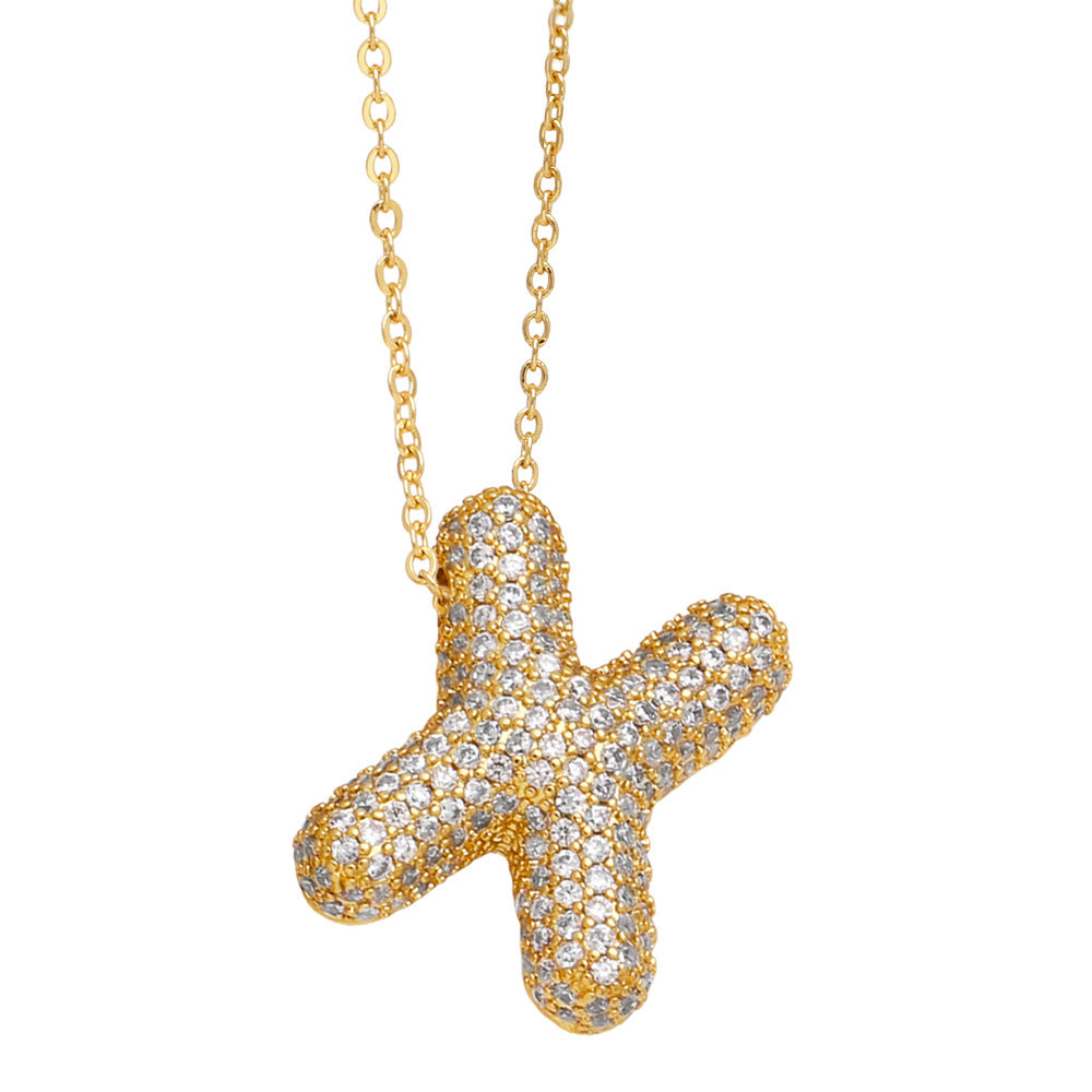 PAVÉ INITIAL NECKLACE