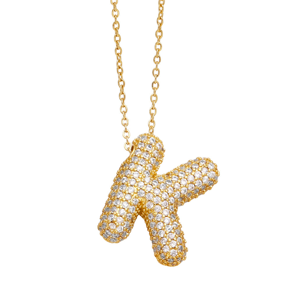 PAVÉ INITIAL NECKLACE
