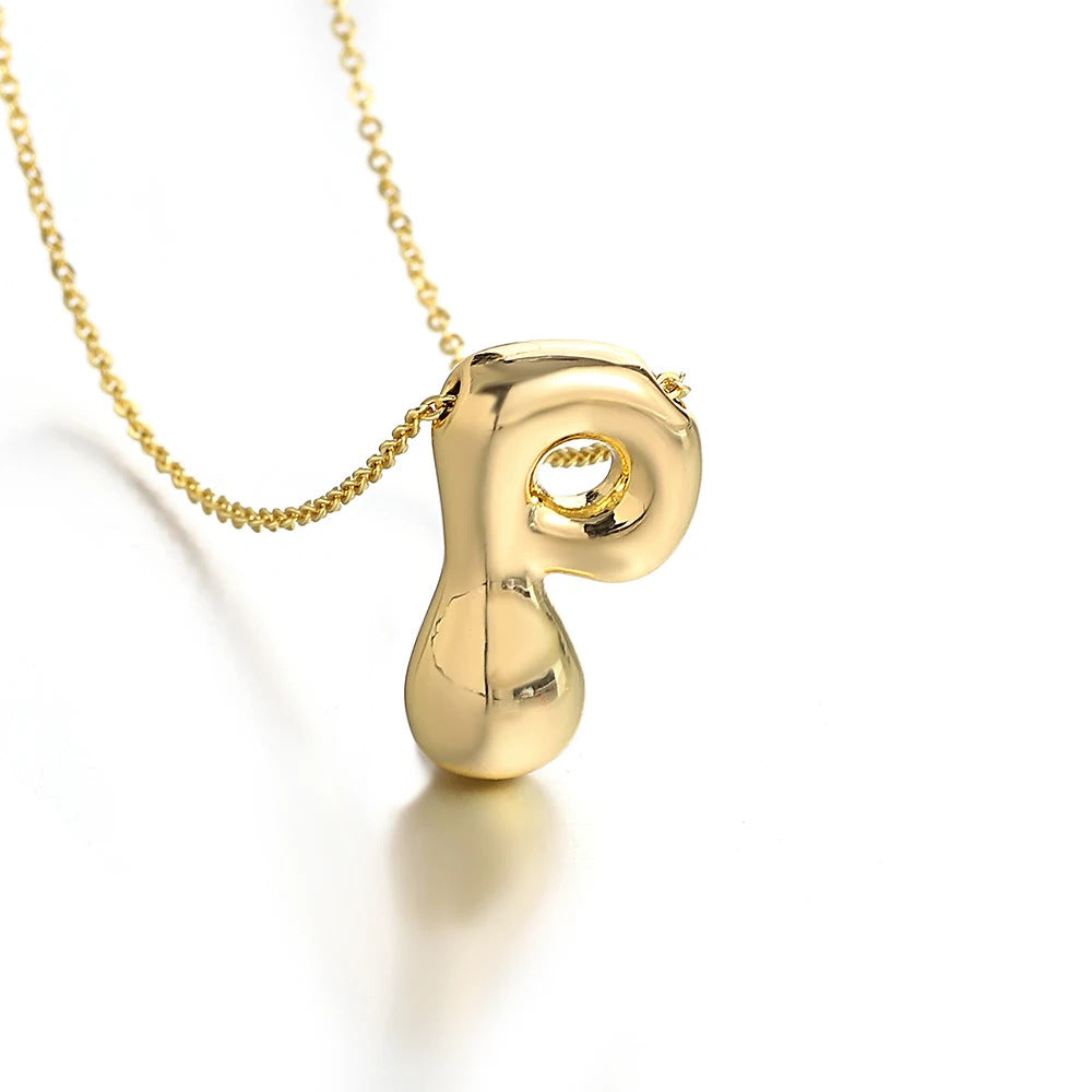 BUBBLE LETTER NCKLACE