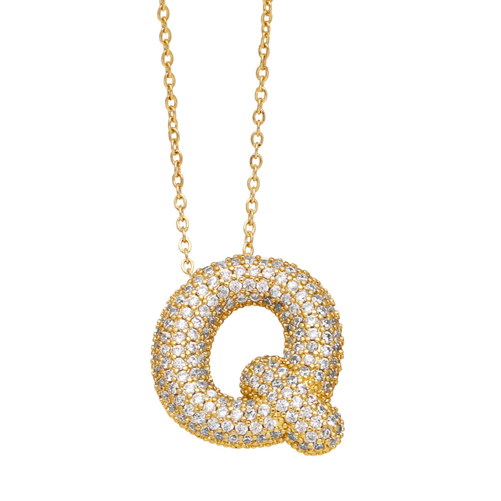 PAVÉ INITIAL NECKLACE