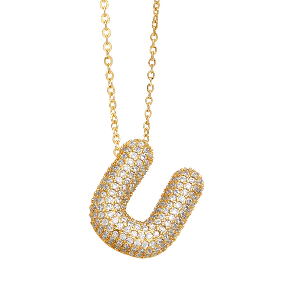 PAVÉ INITIAL NECKLACE