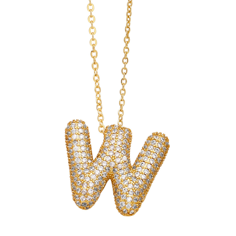 PAVÉ INITIAL NECKLACE