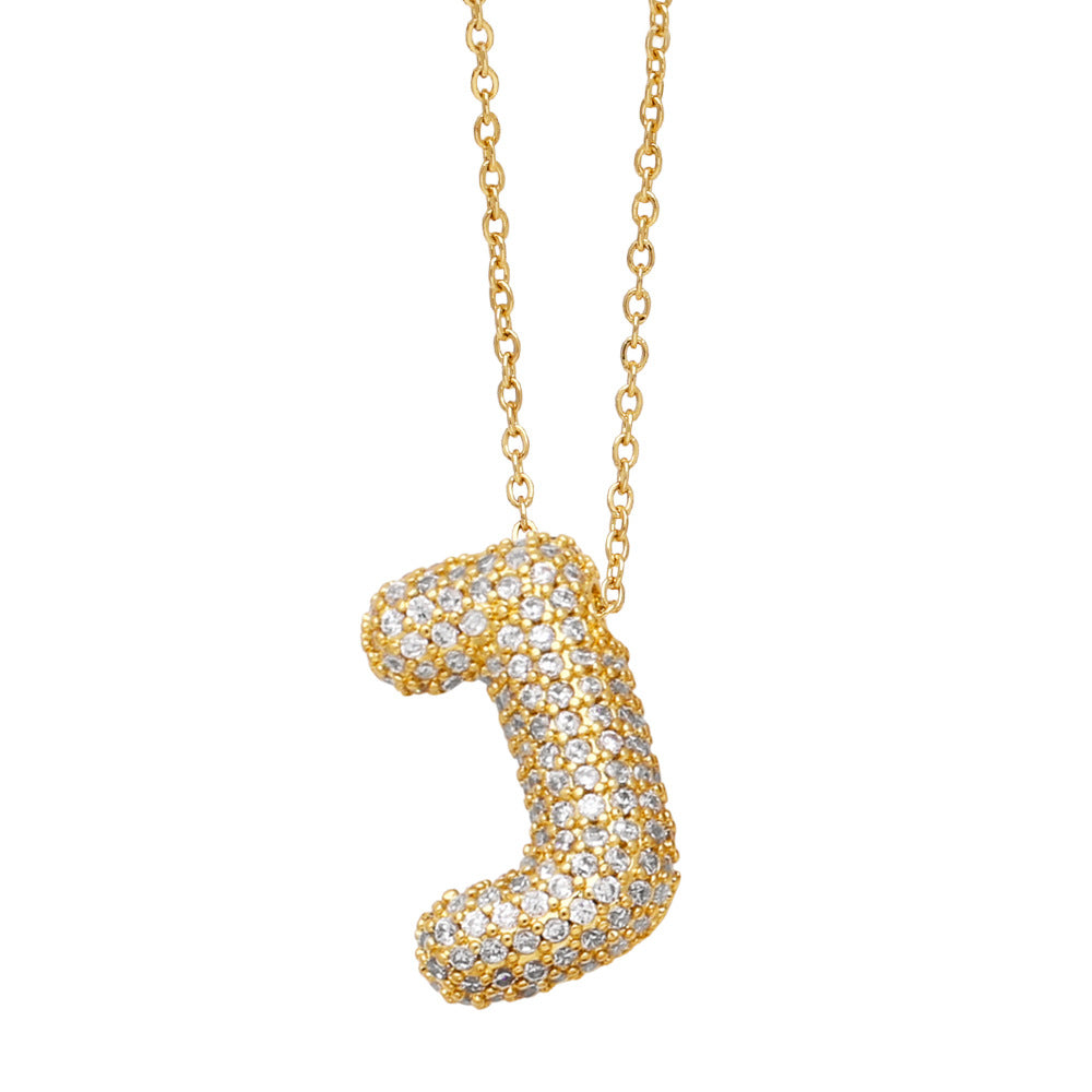 PAVÉ INITIAL NECKLACE