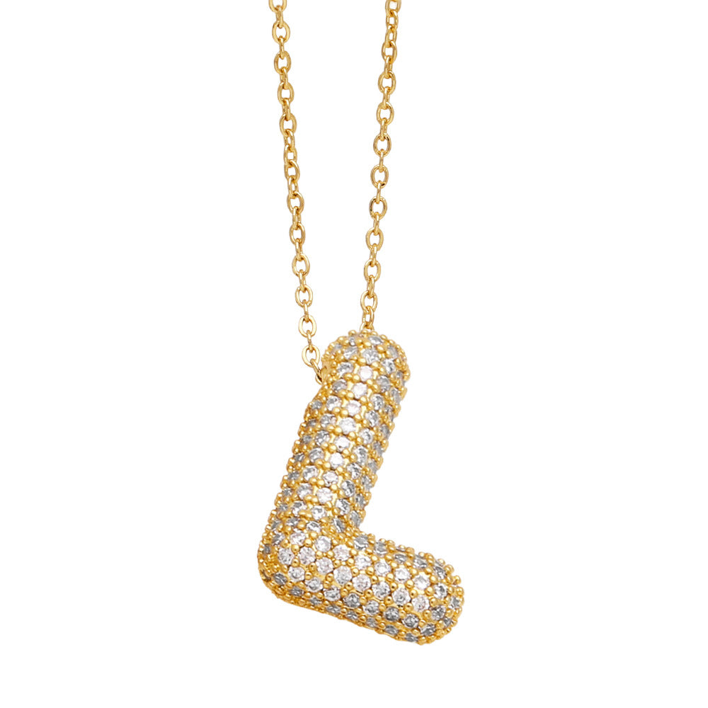 PAVÉ INITIAL NECKLACE