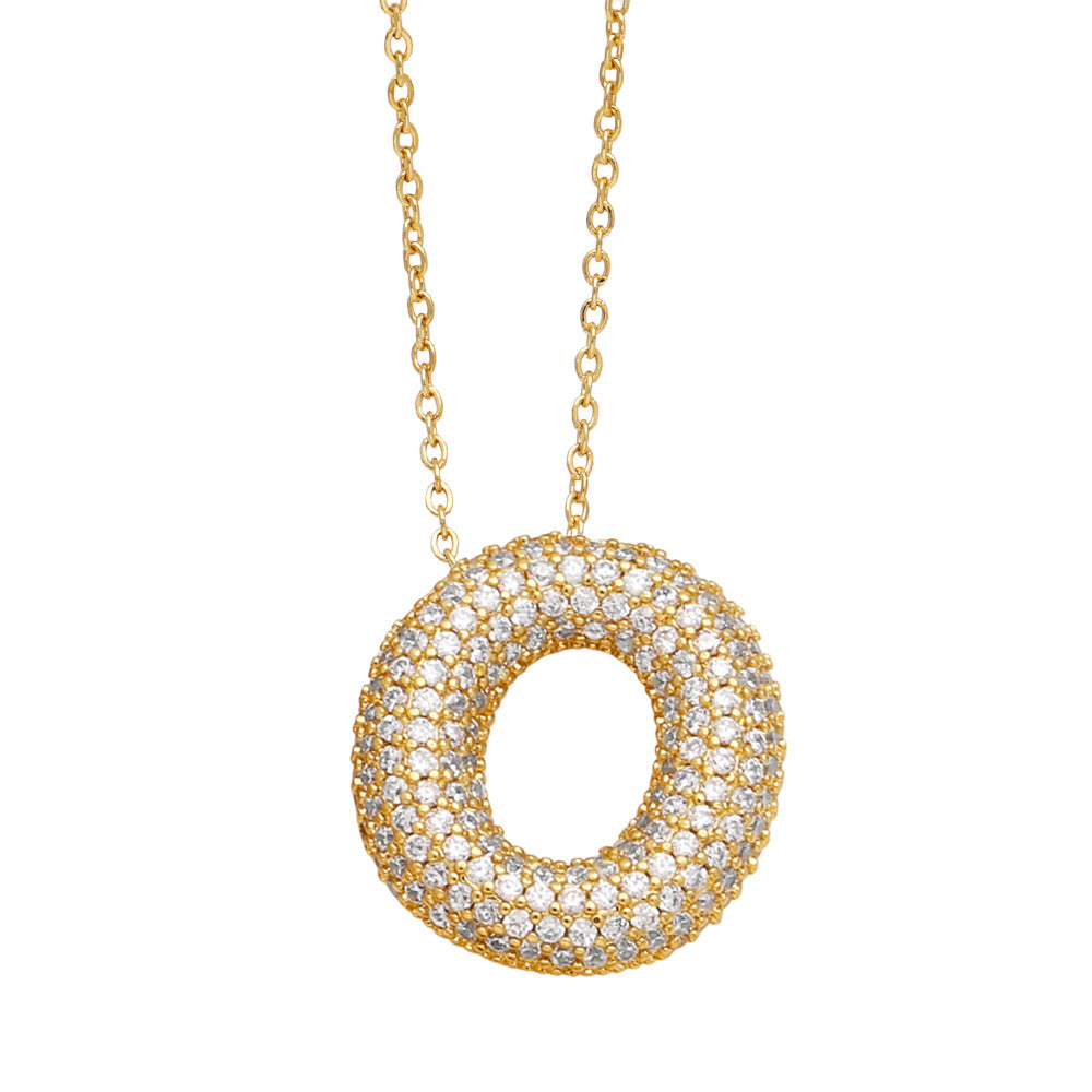 PAVÉ INITIAL NECKLACE