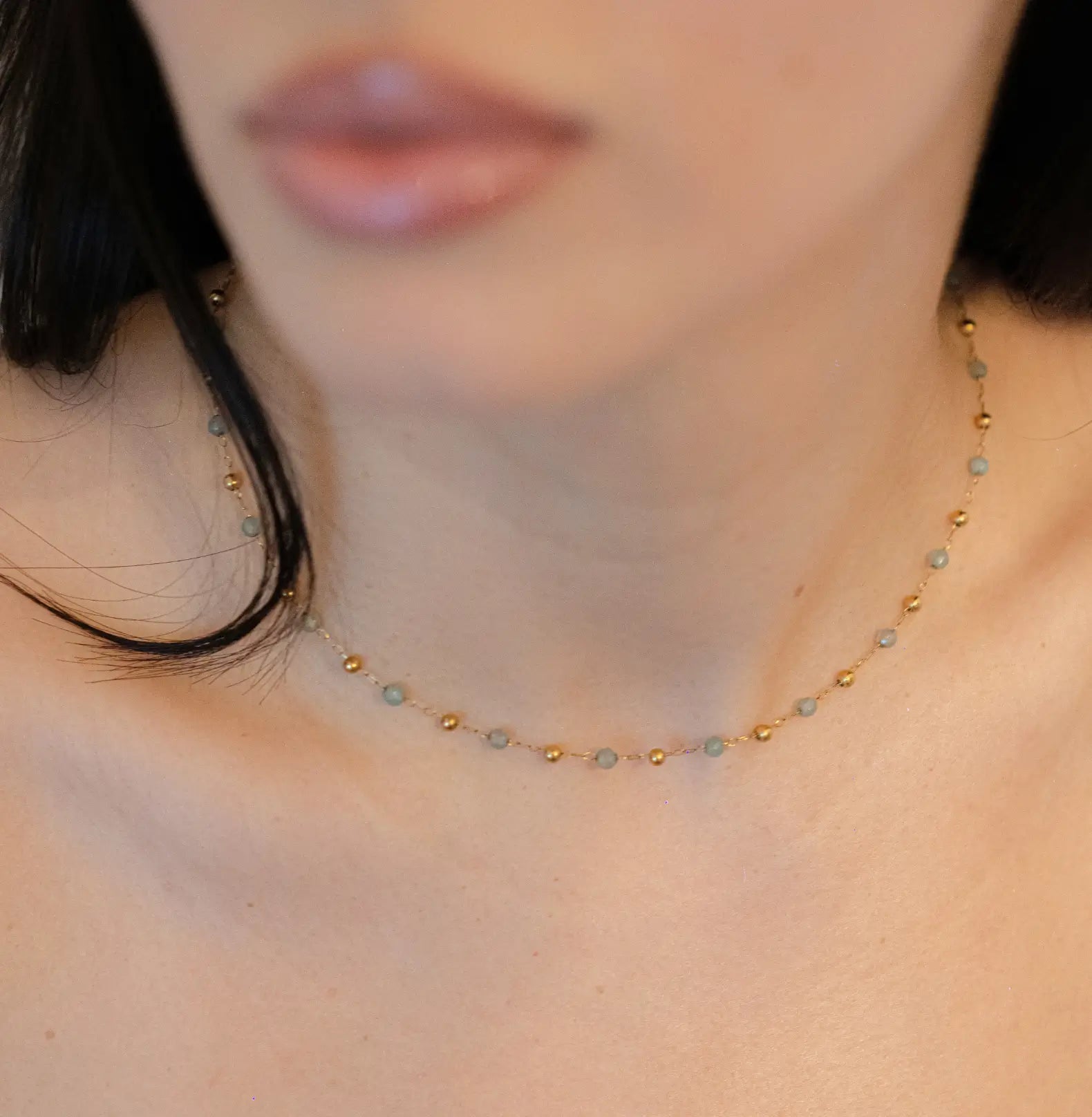 BEADED GEMSTONE CHAIN