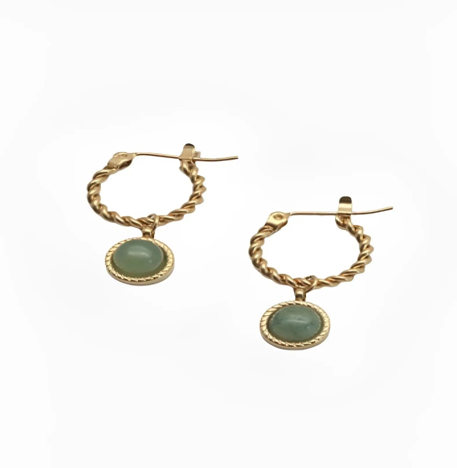 GENUINE GREEN STONE EARRINGS