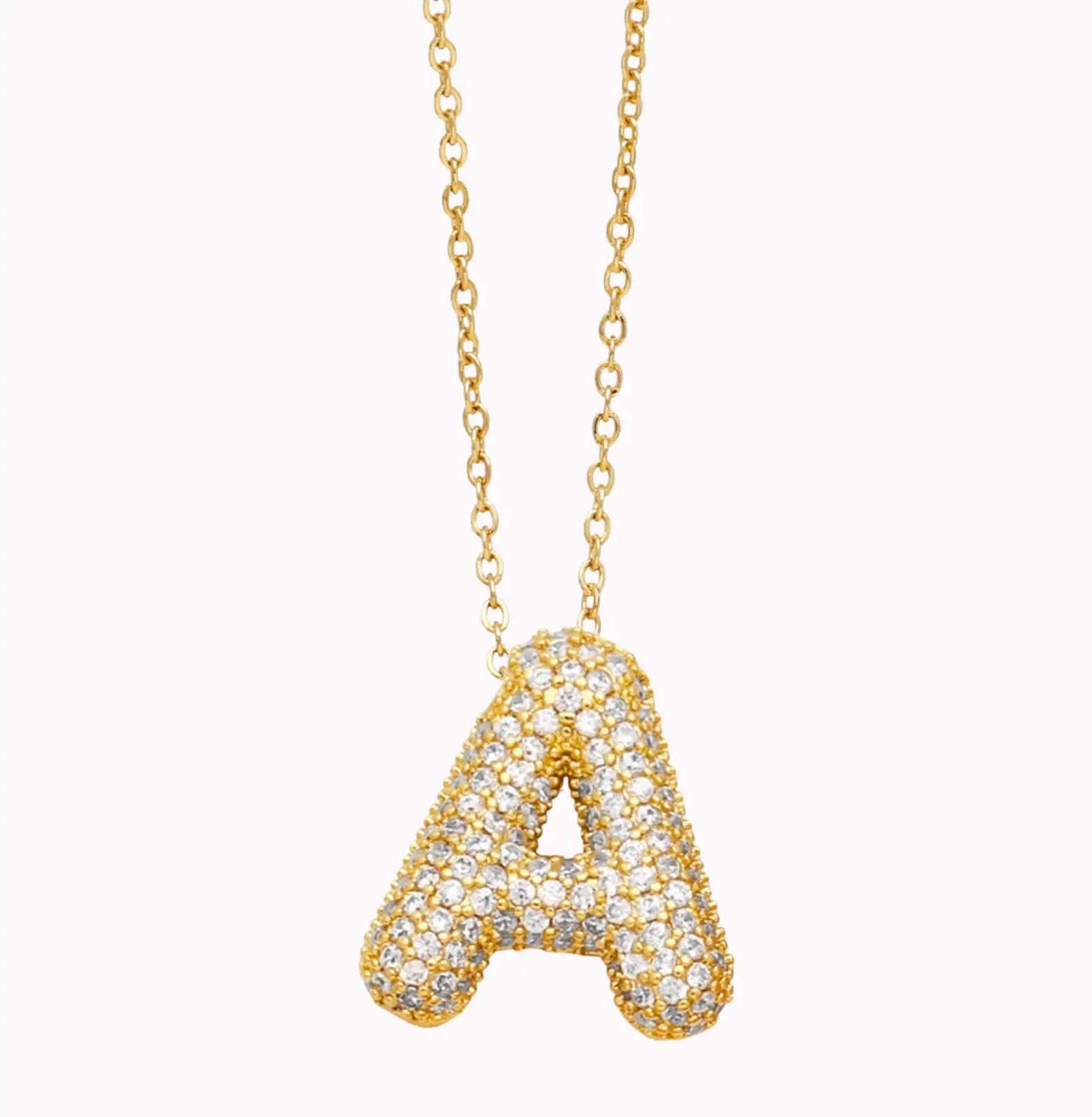 PAVÉ INITIAL NECKLACE