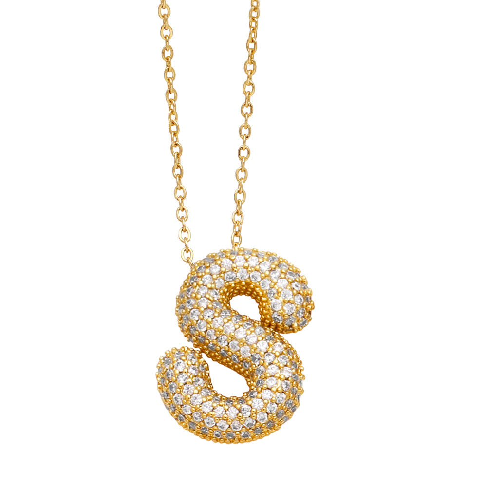 PAVÉ INITIAL NECKLACE