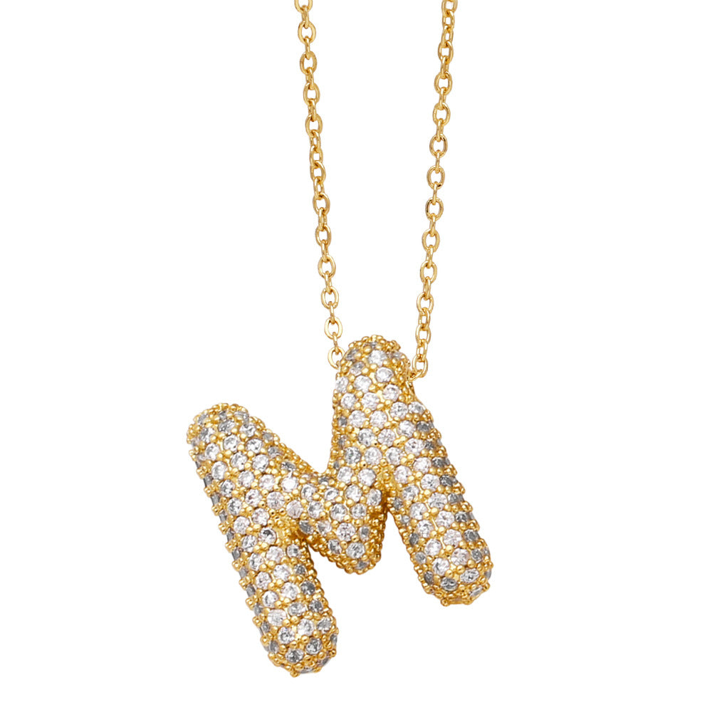PAVÉ INITIAL NECKLACE
