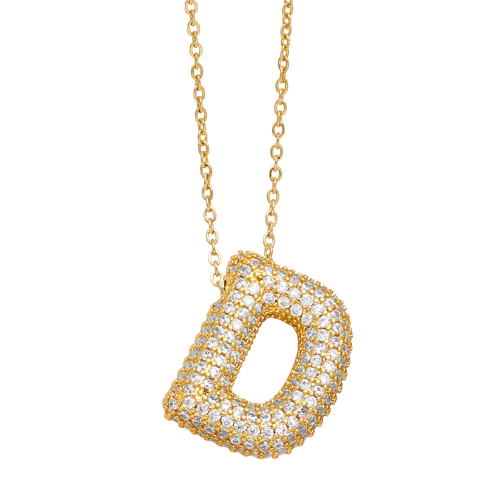 PAVÉ INITIAL NECKLACE