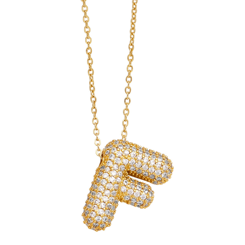 PAVÉ INITIAL NECKLACE