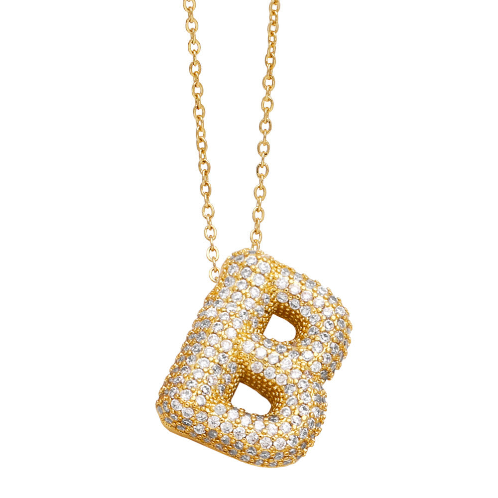PAVÉ INITIAL NECKLACE