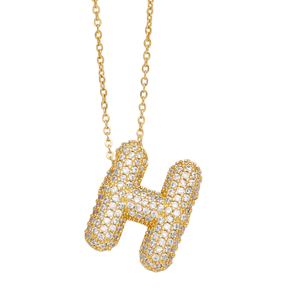 PAVÉ INITIAL NECKLACE