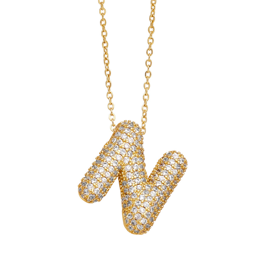 PAVÉ INITIAL NECKLACE