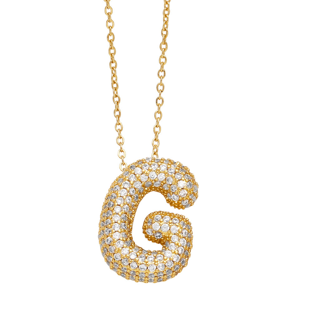 PAVÉ INITIAL NECKLACE