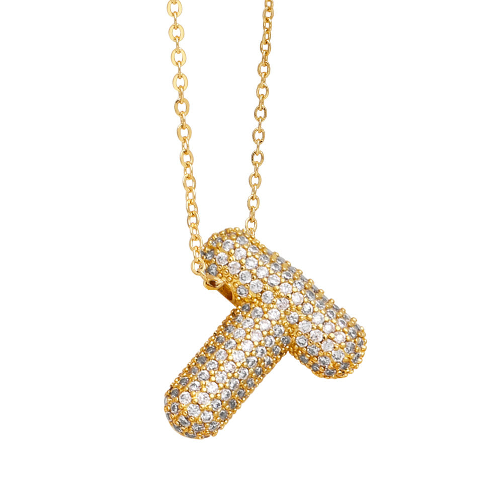 PAVÉ INITIAL NECKLACE