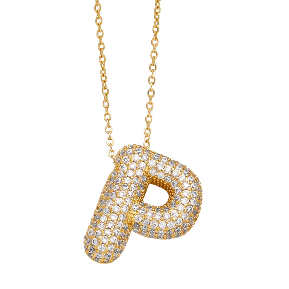 PAVÉ INITIAL NECKLACE
