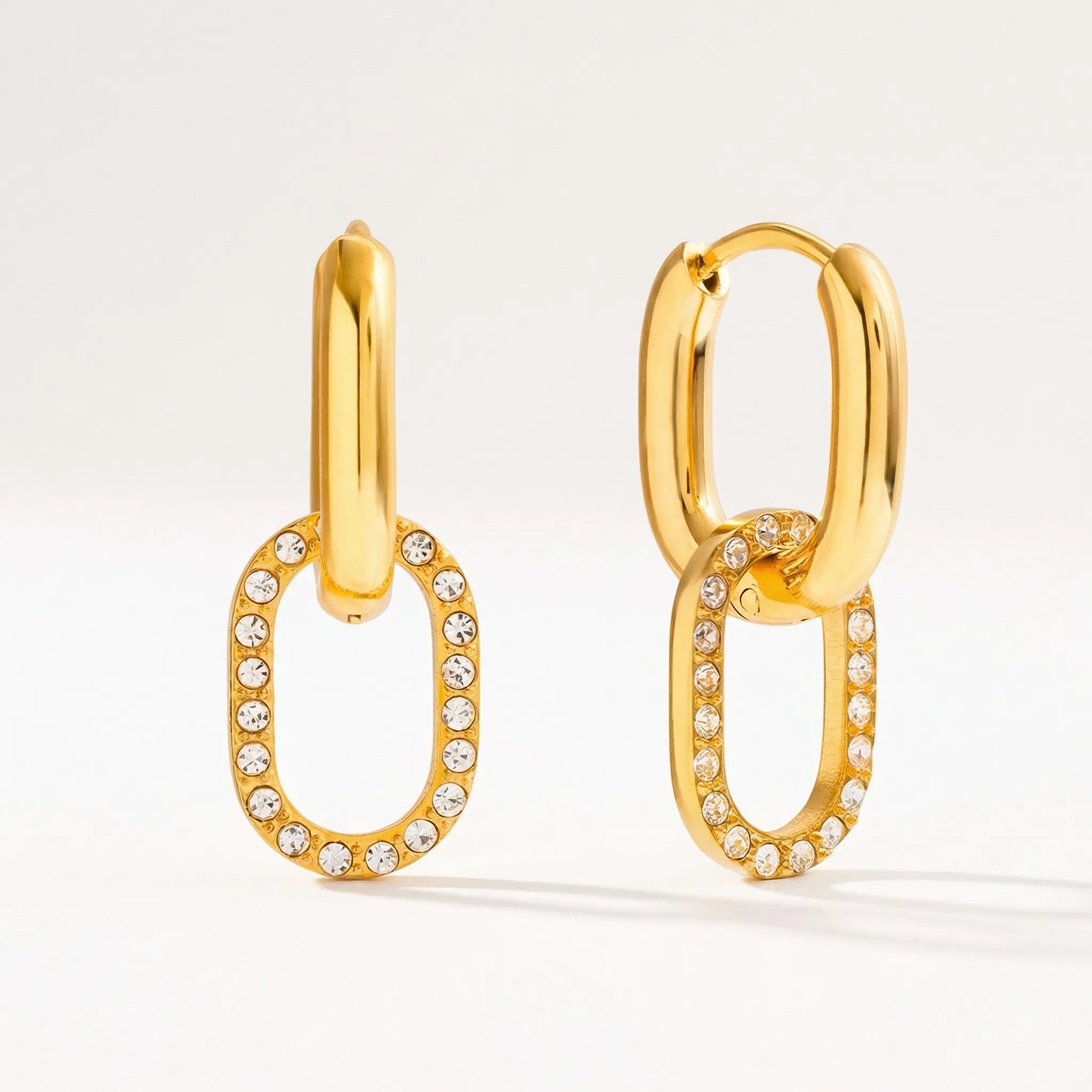 PAVÉ LINK HOOPS
