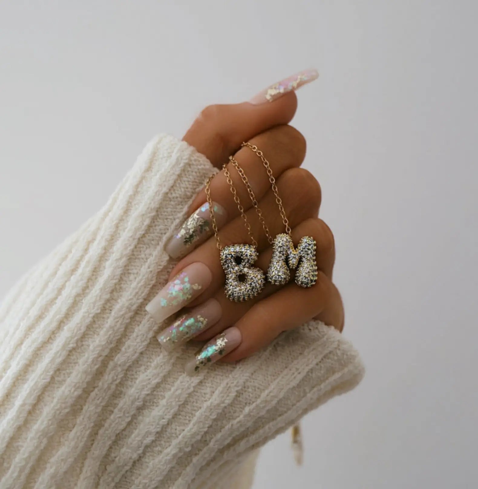 SHIMMER INITIAL NECKLACE