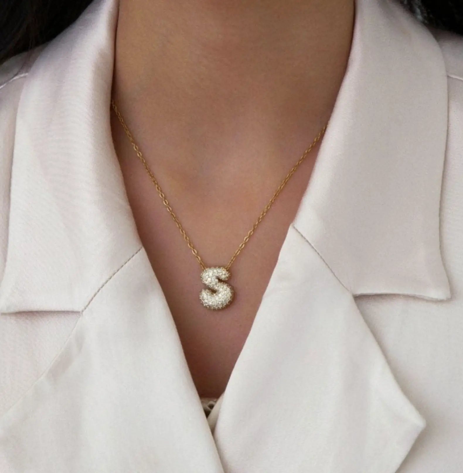 SHIMMER INITIAL NECKLACE