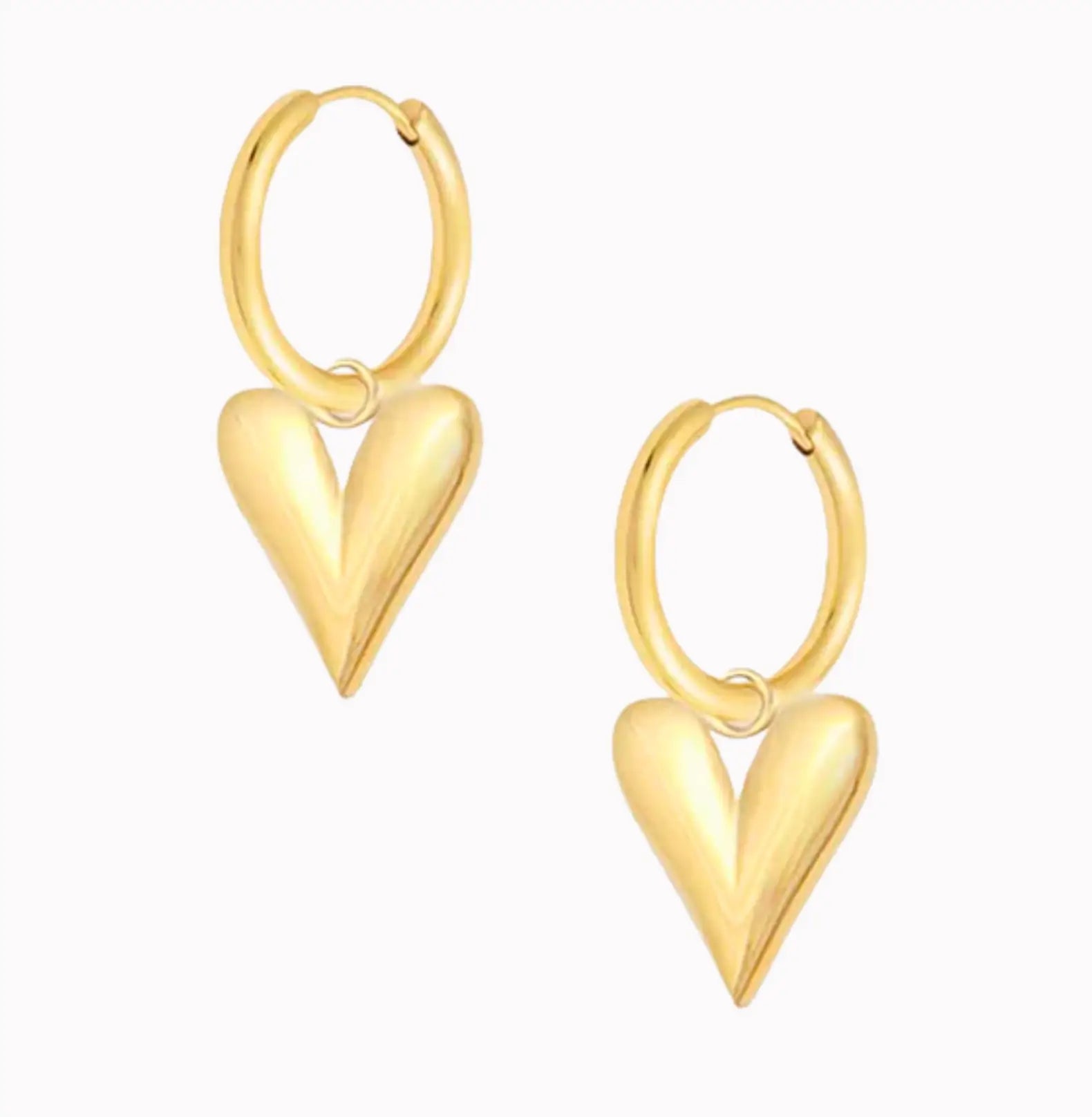 HEARTBEAT HOOPS EARRINGS