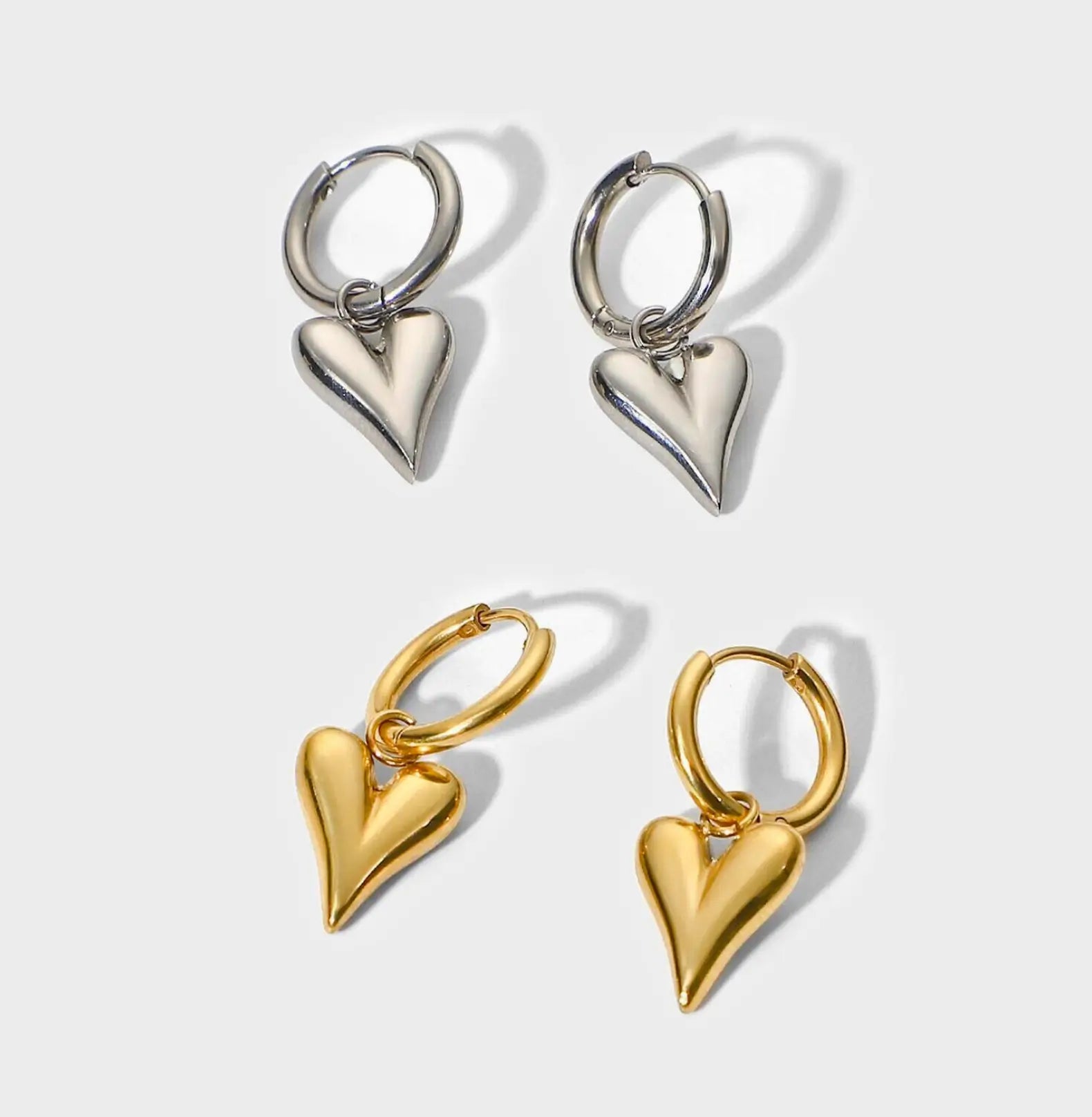 HEARTBEAT HOOPS EARRINGS