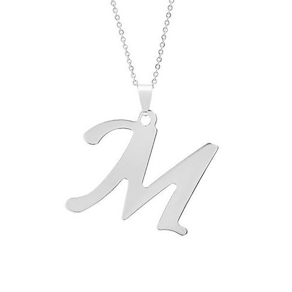 Stainless Steel English Letter Necklace Pendant