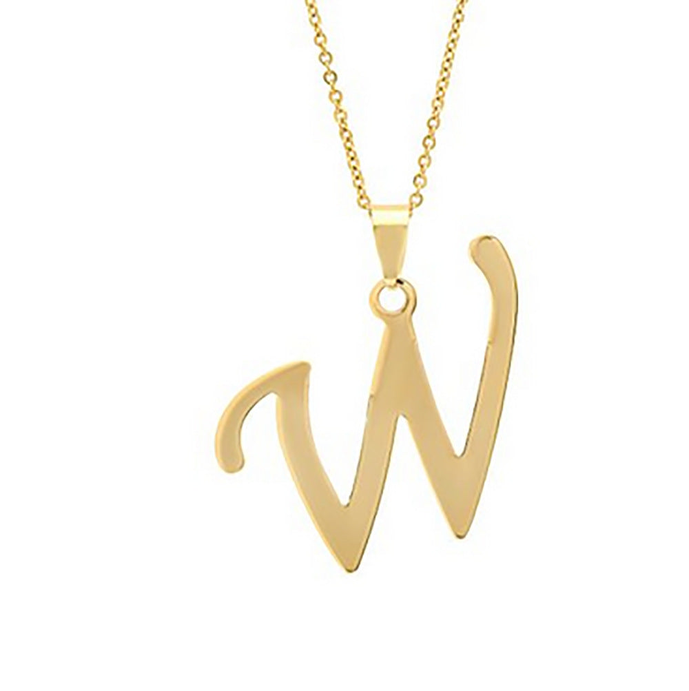 Stainless Steel English Letter Necklace Pendant