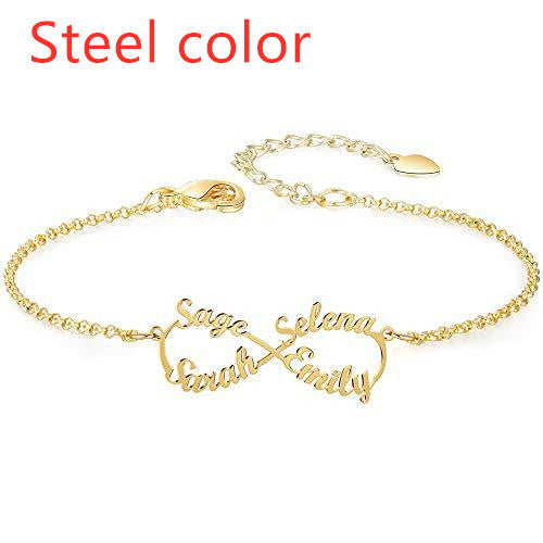 Personalized Creative Stainless Steel Custom Cut Name Bracelet