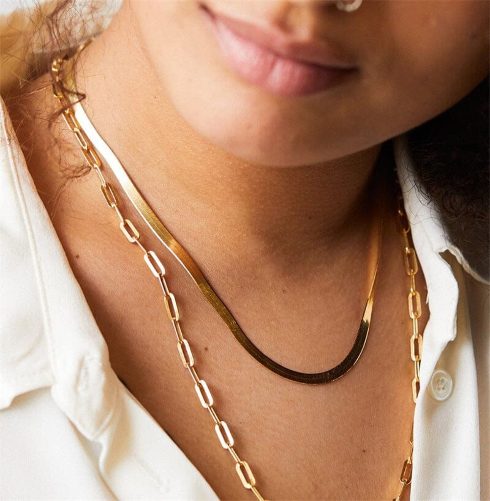 ?????????????????????Simple Layered Necklace Double Layered Necklace braclet Yubama Jewelry Online Store - The Elegant Designs of Gold and Silver ! 