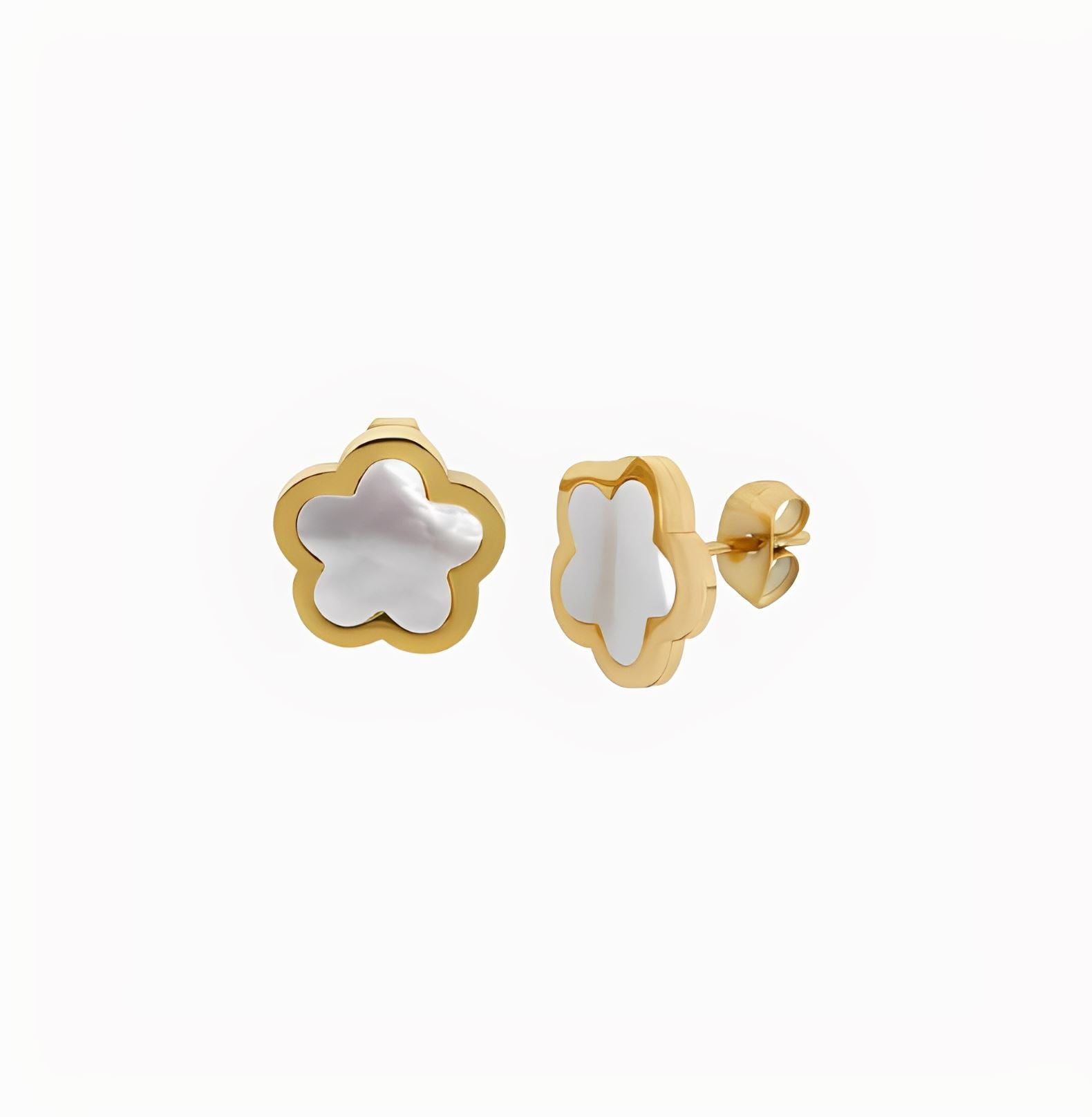 FLOWER STUD EARRINGS - Gold braclet Yubama Jewelry Online Store - The Elegant Designs of Gold and Silver ! 