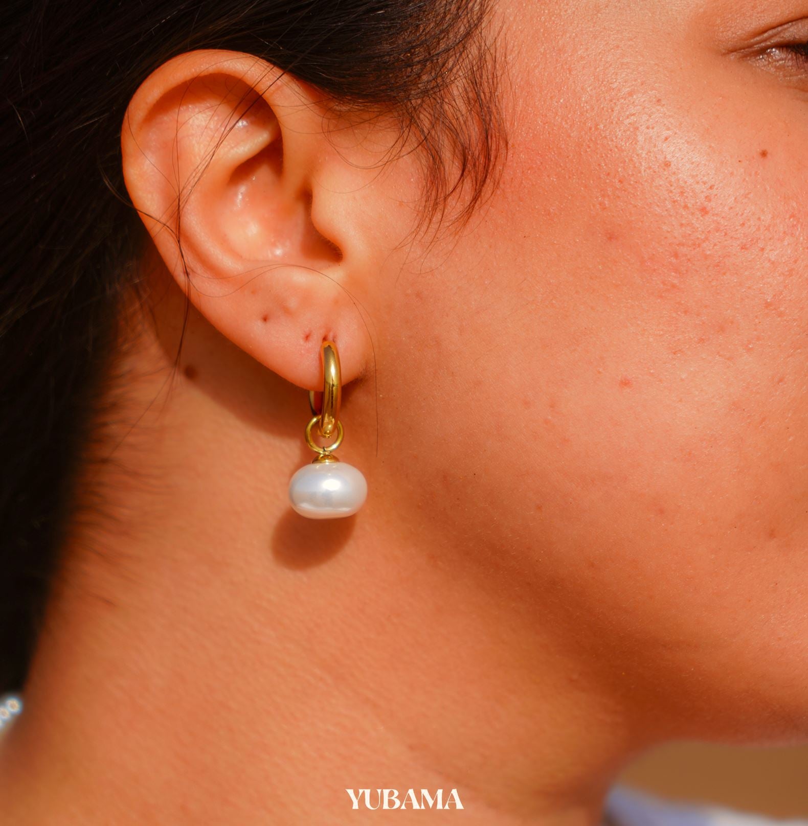 PEARL HOOP EARRINGS braclet Yubama Jewelry Online Store - The Elegant Designs of Gold and Silver ! 