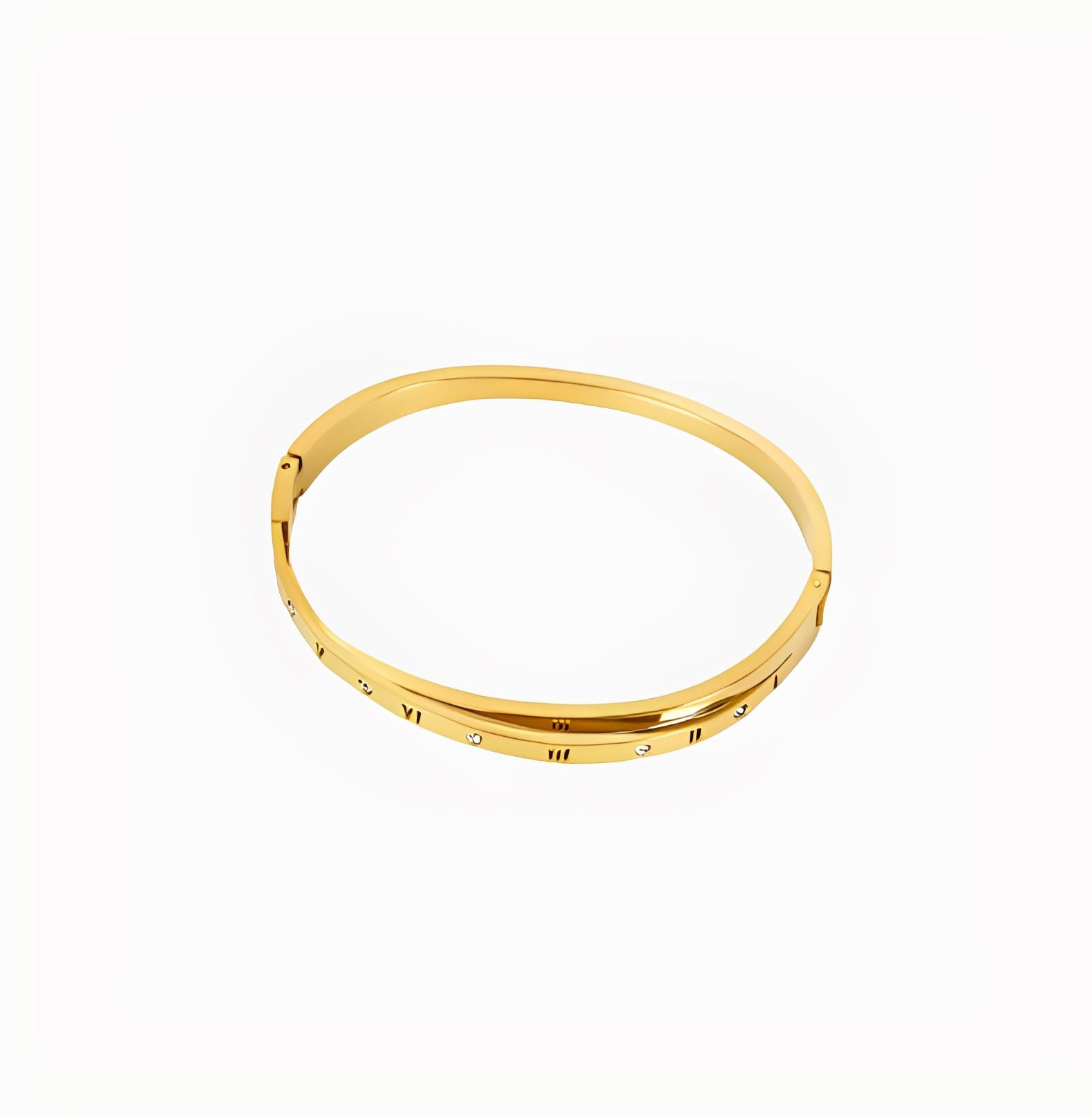 ROMAN NUMERAL BANGLE BRACELET braclet Yubama Jewelry Online Store - The Elegant Designs of Gold and Silver ! 