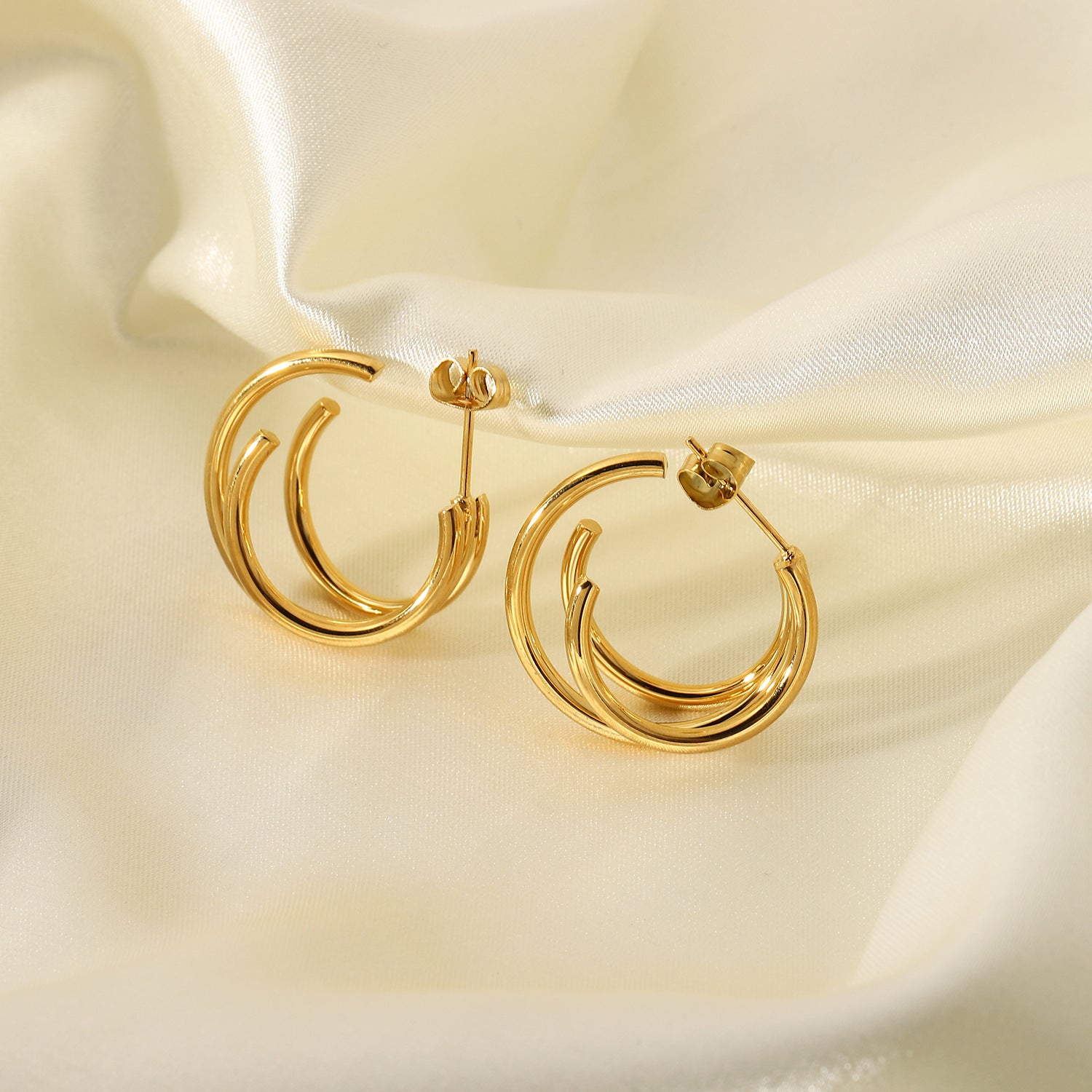 Stainless Steel Ring-shaped Earrings