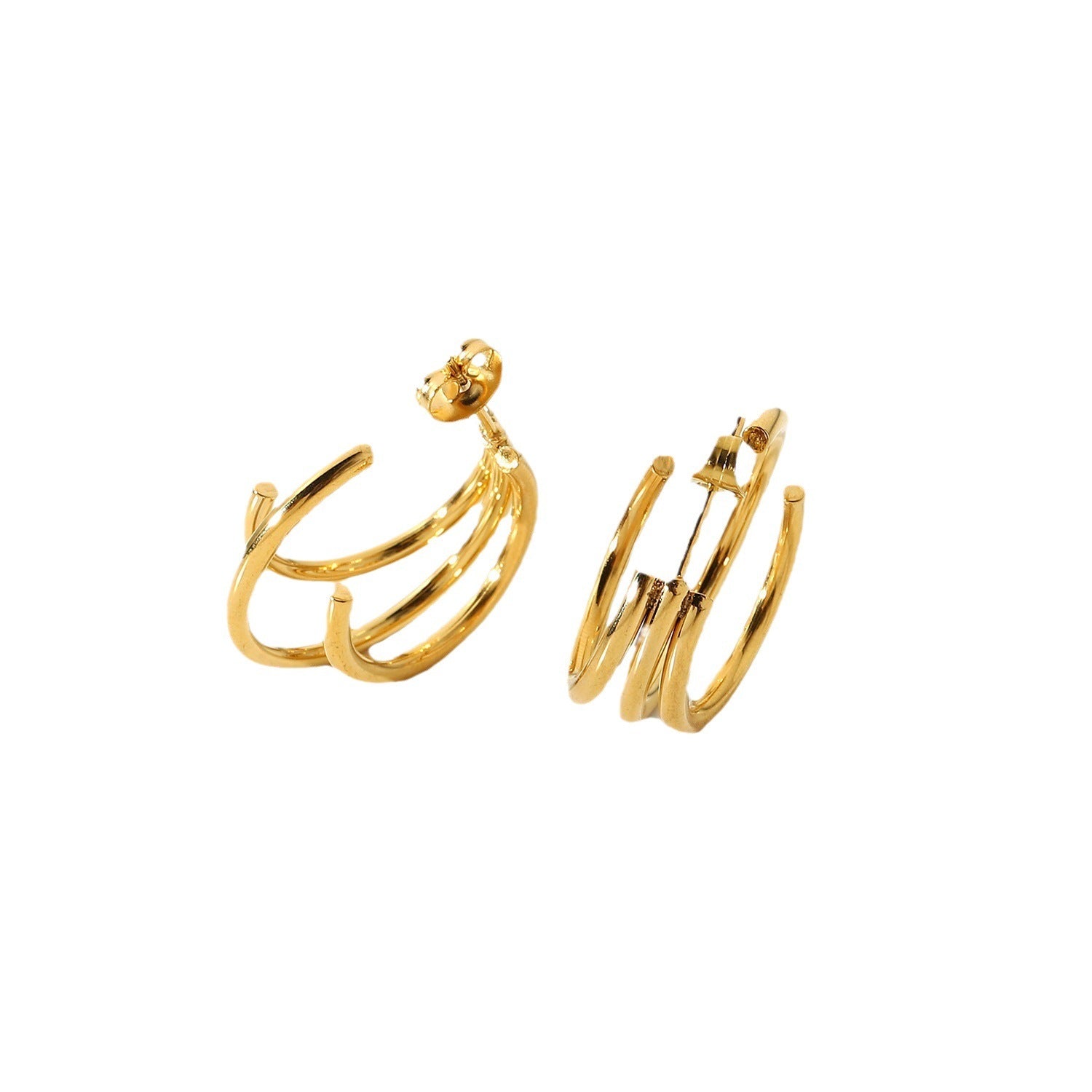 Stainless Steel Ring-shaped Earrings