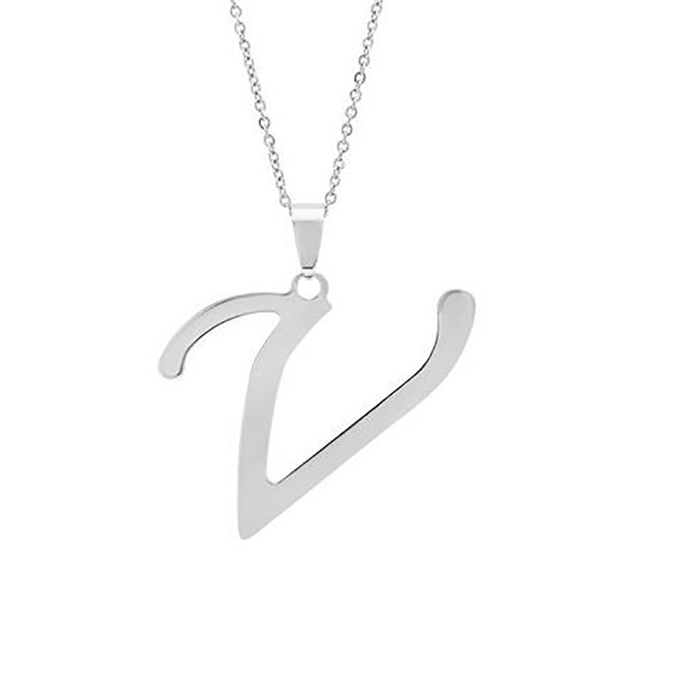 Stainless Steel English Letter Necklace Pendant