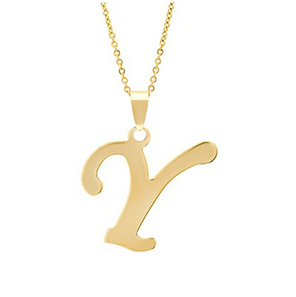 Stainless Steel English Letter Necklace Pendant