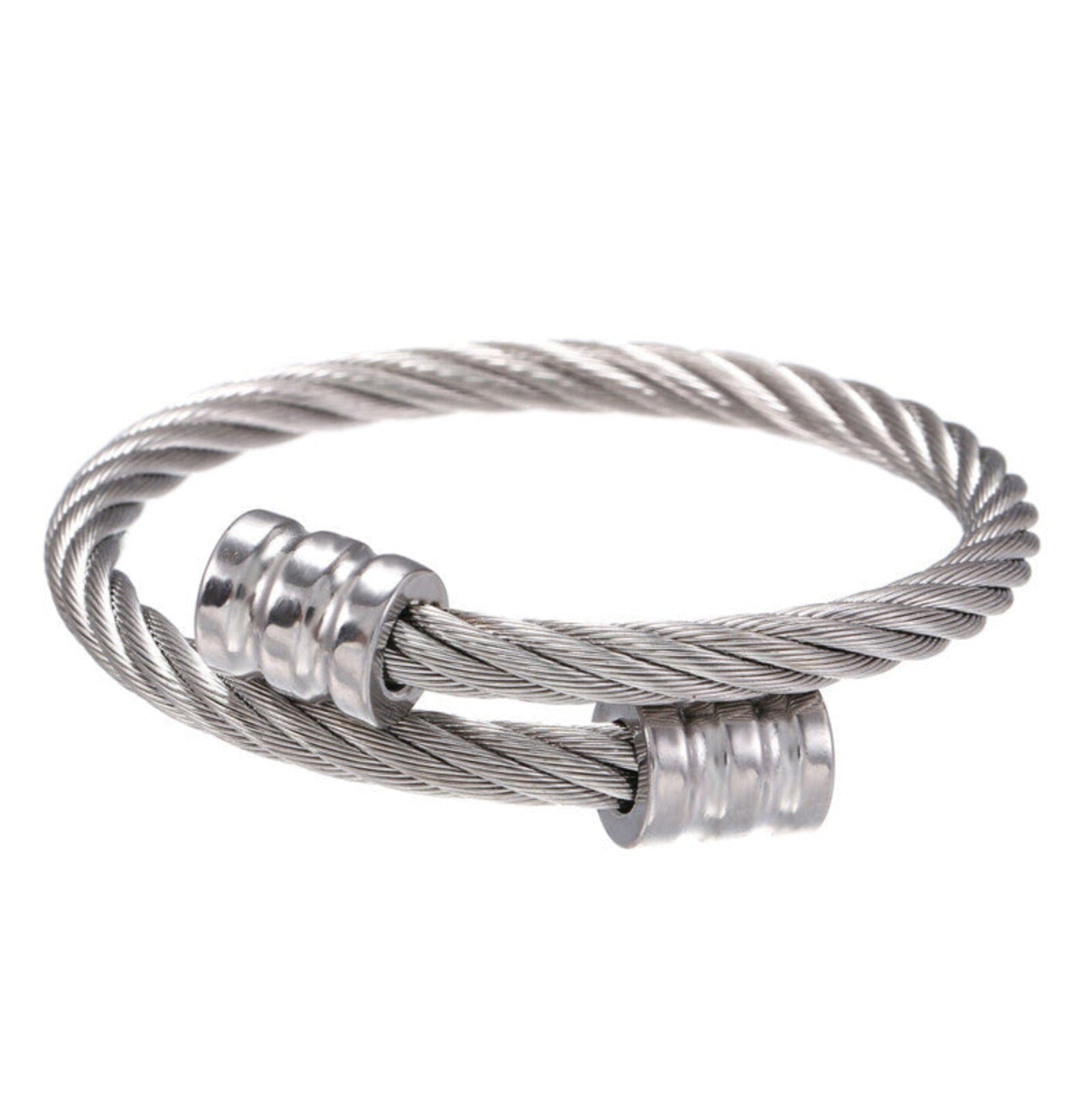 TWISTER BANGLE BRACELET - SILVER ring Yubama Jewelry Online Store - The Elegant Designs of Gold and Silver ! Silver 