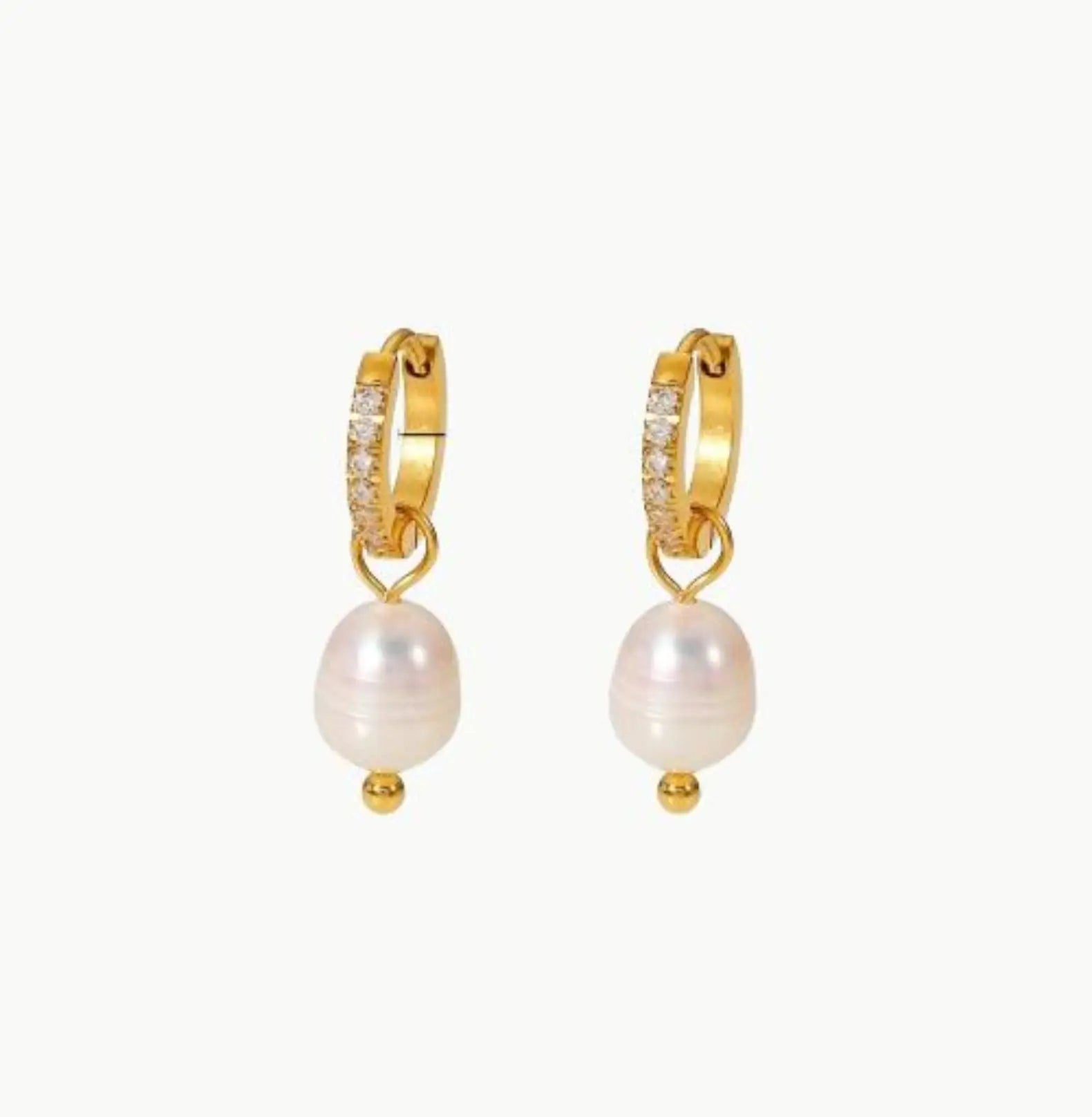 FRESHWATER PEARL HOOP EARRINGS