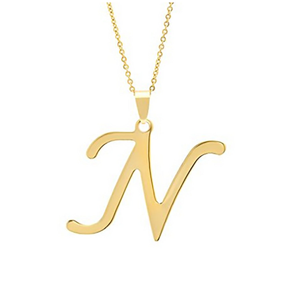 Stainless Steel English Letter Necklace Pendant