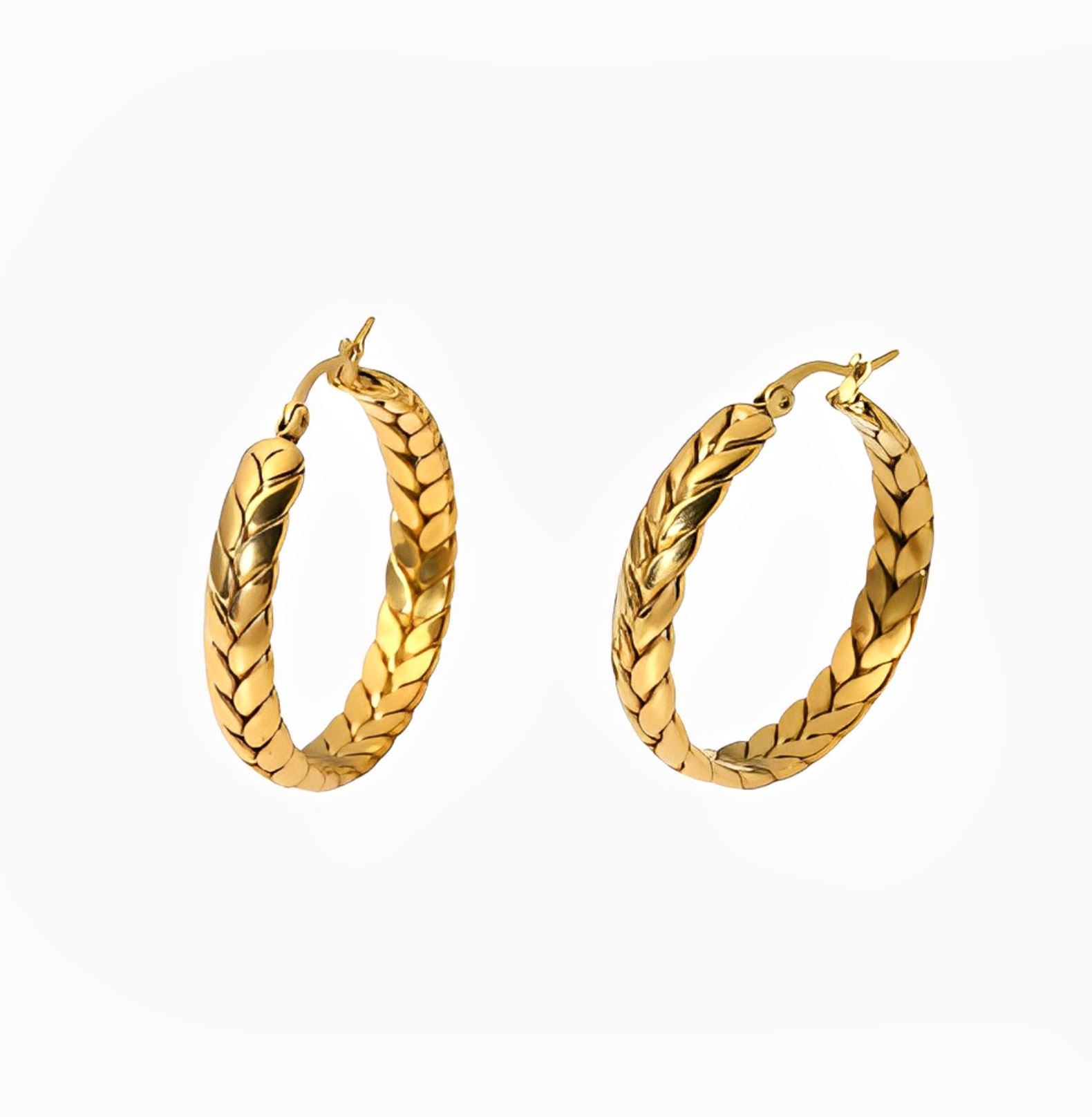 WOVEN HOOP EARRINGS braclet Yubama Jewelry Online Store - The Elegant Designs of Gold and Silver ! 