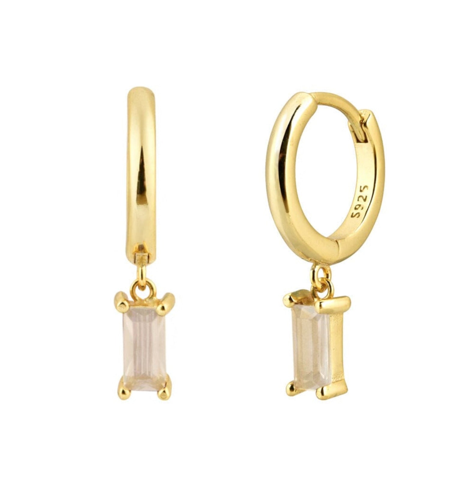 DAINTY EARRINGS earing Yubama Jewelry Online Store - The Elegant Designs of Gold and Silver ! Milk White 