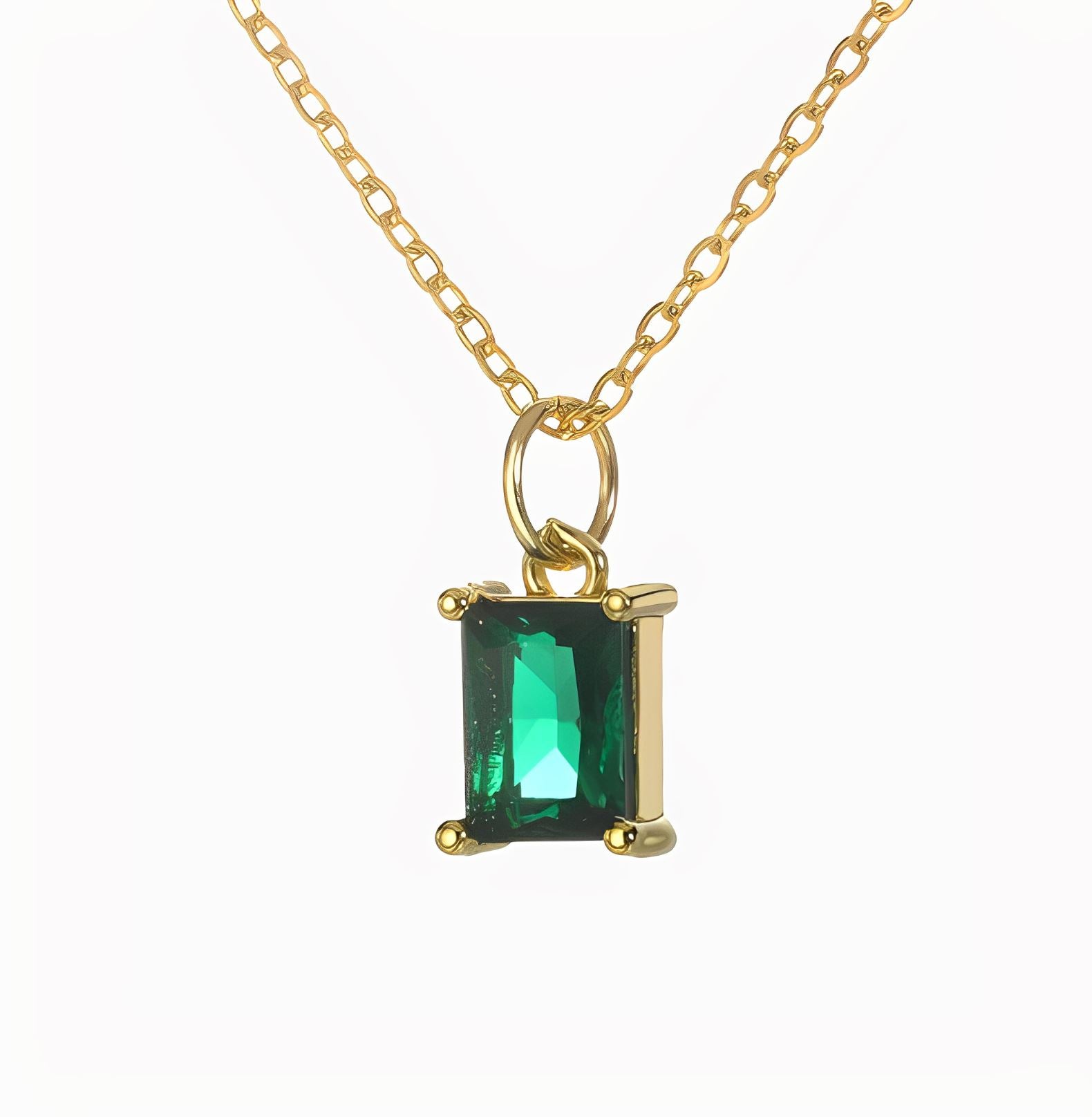 FLORENCE NECKLACE neck Yubama Jewelry Online Store - The Elegant Designs of Gold and Silver ! Green 