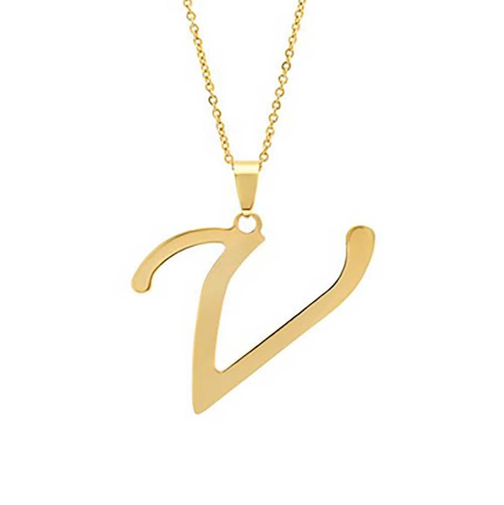 Stainless Steel English Letter Necklace Pendant