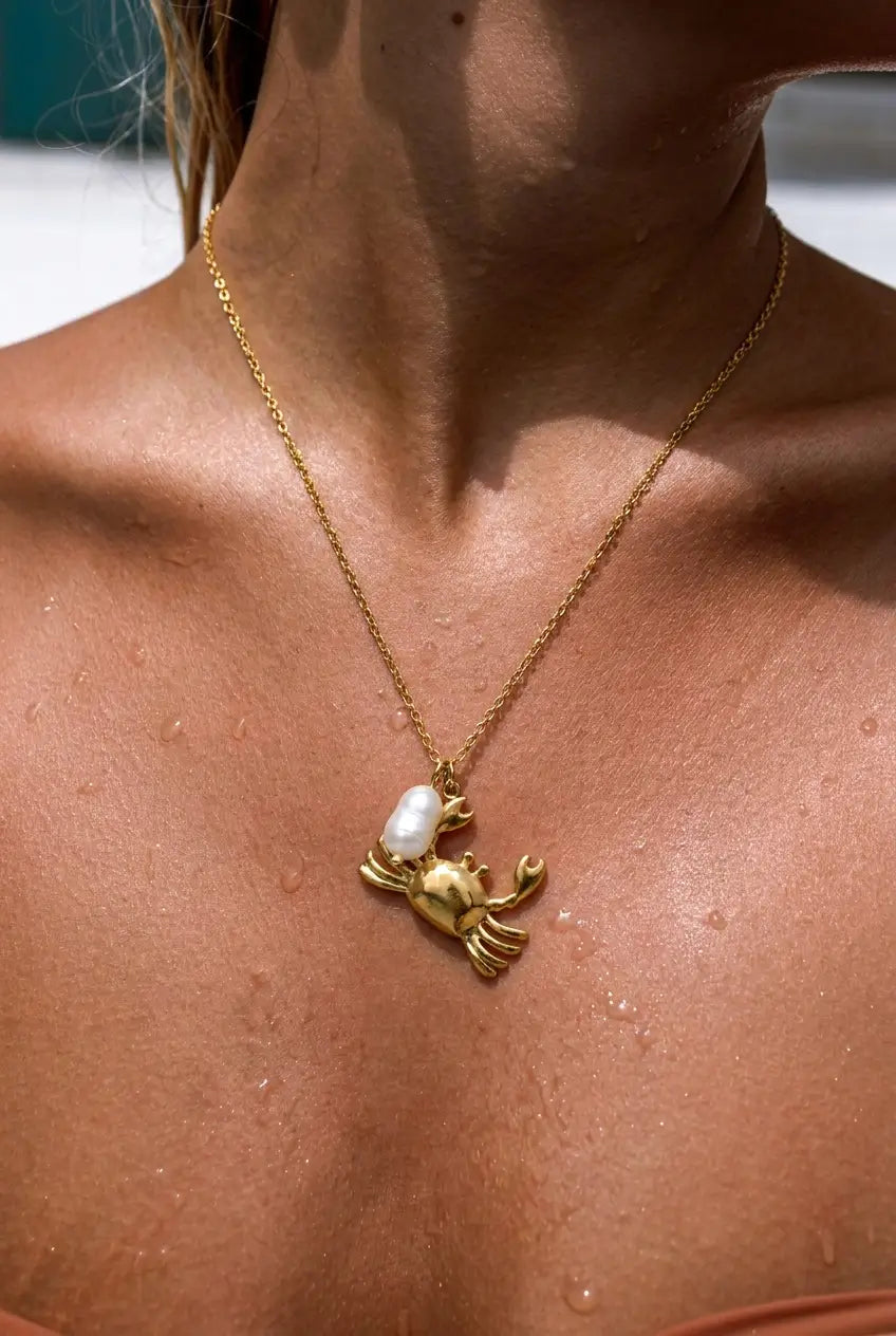 Crab_Pearl_Necklace_gold_crab_pendant_with_freshwater_pearl_24_18mm_40_5cm_chain_316L_stainless_steel_YUBAMA