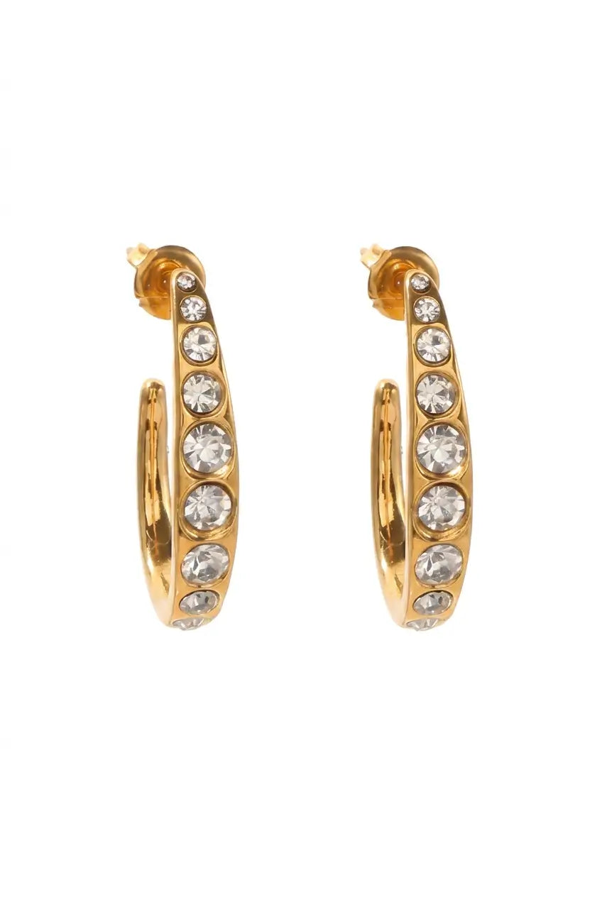 Crystal Line Hoops